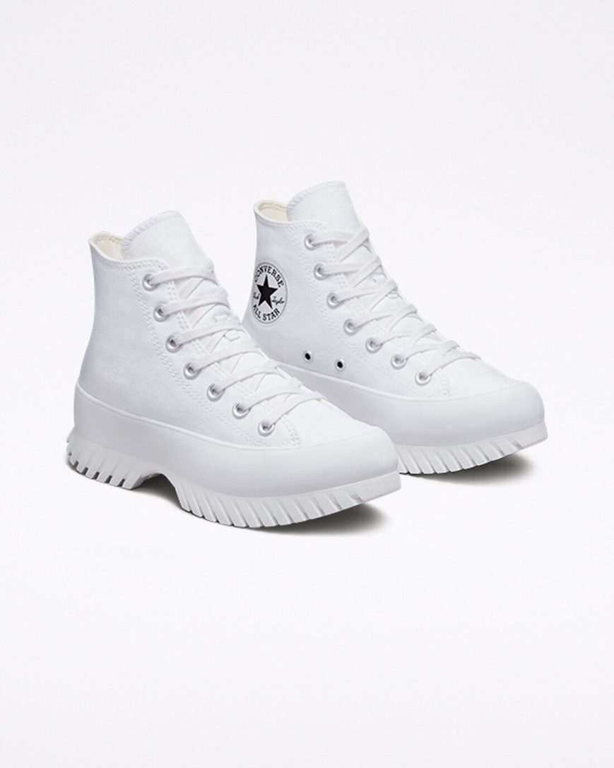 Men's Converse Chuck Taylor All Star Lugged 2.0 High Top Shoes White / Black | AU 04C63R